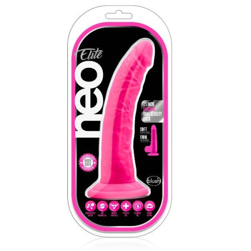 Розовый фаллоимитатор 7.5 Inch Silicone Dual Density Cock - 19 см. фото 2