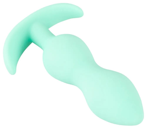 Аквамариновая анальная втулка Mini Butt Plug - 8,2 см. фото 6