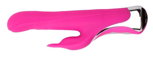Ярко-розовый вибратор-кролик Missile Rabit - 23,5 см. фото 3