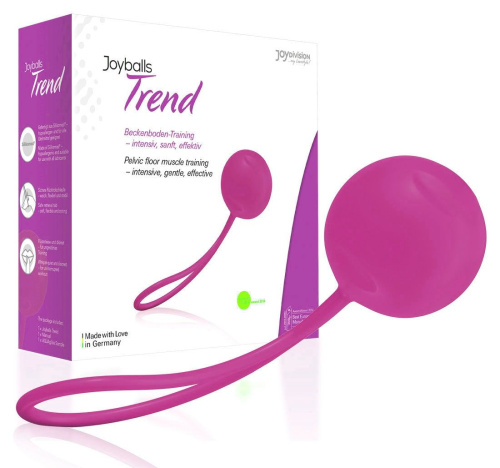 Ярко-розовый вагинальный шарик Joyballs Trend Single фото 2