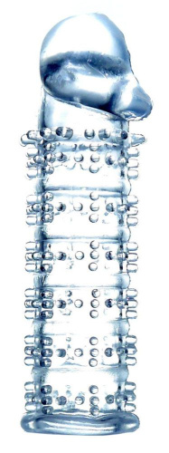 Прозрачная насадка на пенис с рельефом - 12 см. Прозрачная насадка на пенис с рельефом - 12 см.