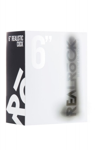Чёрный фаллоимитатор Realistic Cock 6  With Scrotum - 15 см. фото 2