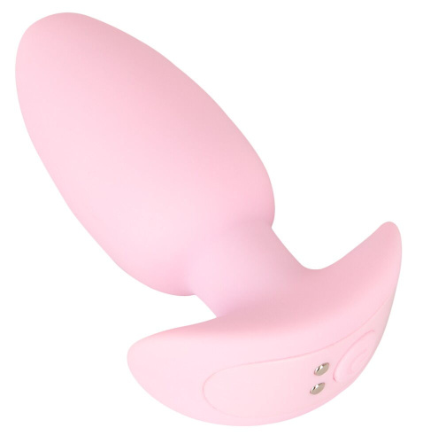 Розовая анальная пробка с вибрацией Cuties Vibrating Mini Butt Plug - 8 см. фото 3