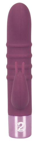 Фиолетовый вибратор-кролик с ребрышками Rabbit Vibe - 16 см. фото 2