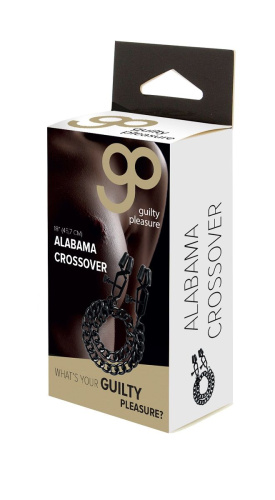 Чёрные зажимы на соски Alabama Crossover Nipple Clamps с цепью фото 2