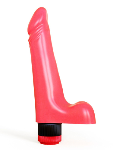 Гелевый розовый вибромассажёр - 21 см. Гелевый розовый вибромассажёр - 21 см.