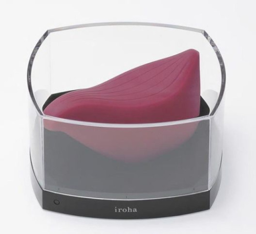 Бордовый клиторальный стимулятор IROHA TORI фото 2