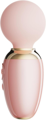 Нежно-розовый мини-вибратор с функцией нагрева Ava фото 5