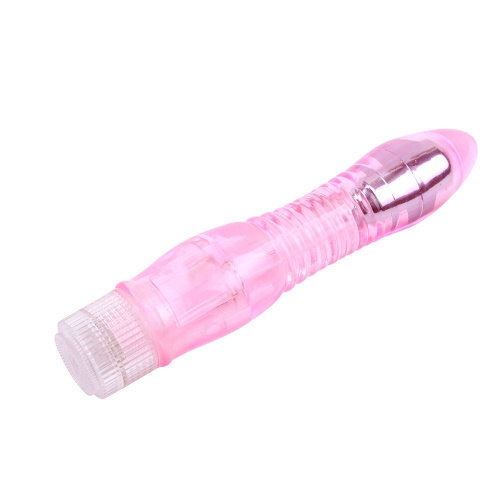 Розовый вибратор Glitters Dual Probe - 22,2 см. фото 3