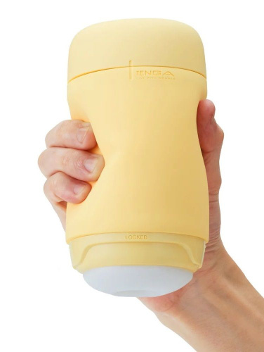 Желтый мастурбатор Tenga Puffy фото 4