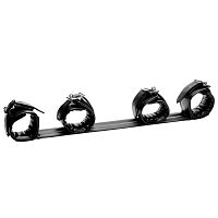 Черная распорка с манжетами для рук и ног Deluxe Rigid Spreader Bar