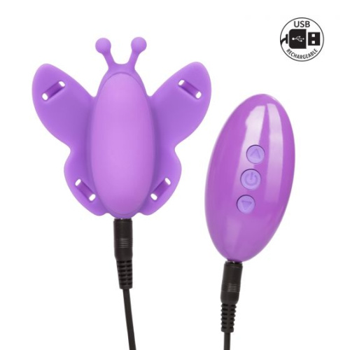 Фиолетовая вибробабочка на ремешках Silicone Remote Venus Butterfly фото 3 Фиолетовая вибробабочка на ремешках Silicone Remote Venus Butterfly фото 3