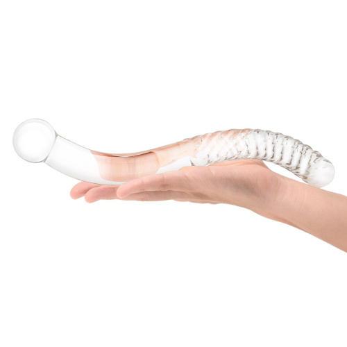 Стеклянный фаллоимитатор 11’’ Glass Pelvic Wand Double Ended - 28 см. фото 5