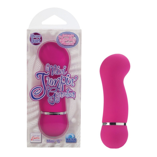 Розовый мини-вибратор с подвижной головкой Mini Jimpin’ Gyrator - 12,5 см. фото 2