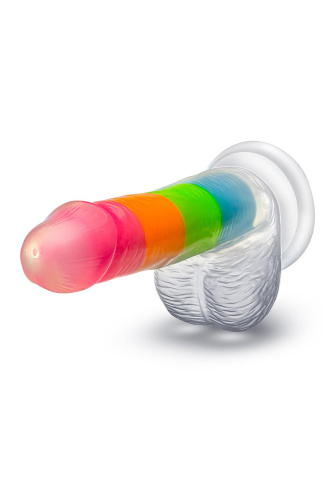 Яркий люминесцентный фаллоимитатор Rainbow Rave - 16,5 см. фото 3