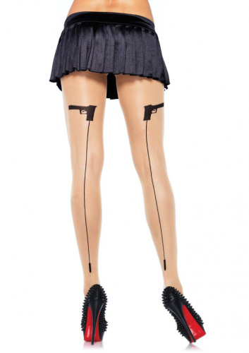 Оригинальные колготки Gun Backseam Leg Avenue с пистолетами