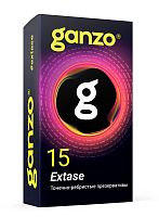 Презервативы анатомической формы с точечной и ребристой структурой Ganzo Extase - 15 шт.