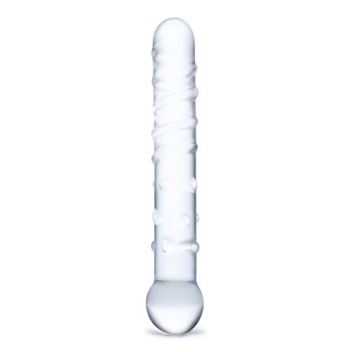 Стеклянная прозрачная палочка-фаллос Callisto Clear Glass Dildo - 18 см.