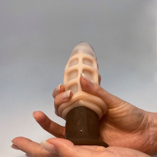 Телесный мастурбатор-ротик Oral Mini Masturbator фото 4