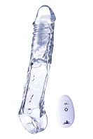 Прозрачная насадка-удлинитель Length Enhancer With Bullet с подхватом - 22,3 см.