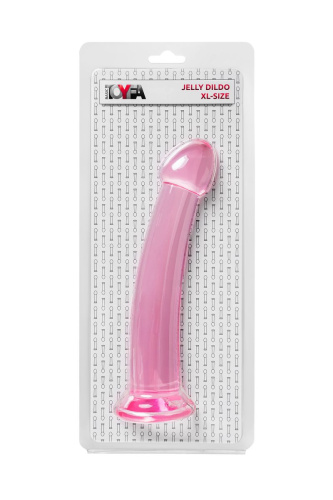 Розовый нереалистичный фаллоимитатор Jelly Dildo XL - 22 см. фото 6