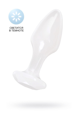 Белая акриловая анальная втулка - 9,5 см. фото 2