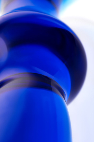 Синяя стеклянная анальная втулка - 13,5 см. фото 3