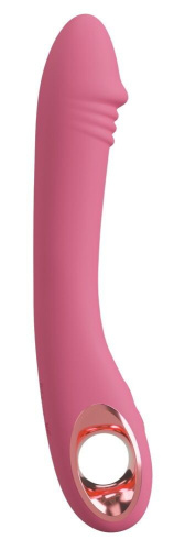 Розовый тонкий вибратор для точки G Slim G-Spot Rose - 21,4 см. фото 3