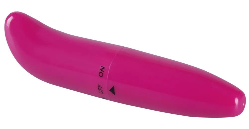 Ярко-розовый мини-вибратор для G-стимуляции - 15,5 см. фото 5