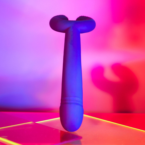 Темно-синий вибратор для пар Please Me Multi Vibrator фото 6