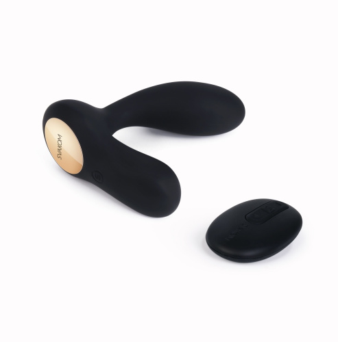 Чёрный стимулятор простаты Vick с вибрацией и пультом ДУ фото 5