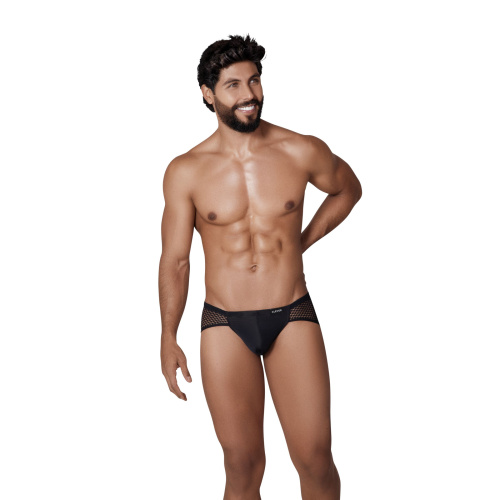 Черные трусы-джоки с ажурными вставками Urge Jockstrap фото 5