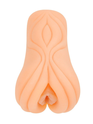 Телесный мастурбатор-вагина с рельефом на поверхности фото 4