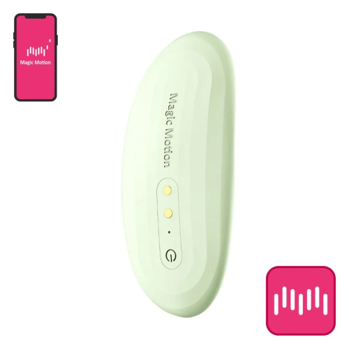 Зеленый вибромассажер в трусики Magic Motion Nyx - 8,8 см. фото 3