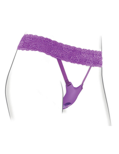 Фиолетовый пояс с вибровкладкой Ultimate G-Spot Butterfly Strap-On фото 2