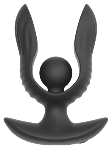 Черная расширяющаяся анальная пробка с вибрацией RC Inflatable Expander Plug with Vibration фото 5