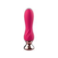 Розовый мини-вибратор Mini Vibrator с пультом ДУ - 12,5 см.