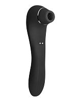 Черный стимулятор Smoooch Clitoral Suction & Vibration - 18,6 см.