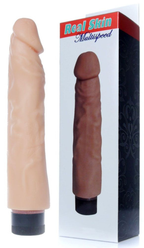 Телесный вибратор Real Skin - 23 см. фото 2