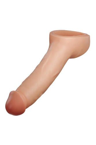 Телесная насадка-удлинитель Thrive 8.75 Inch Realistic Penis Extender Sleeve - 22,2 см. фото 4