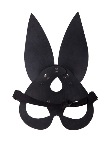 Чёрная кожаная маска с длинными ушками фото 3