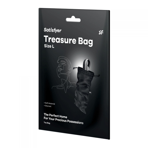 Черный мешочек для хранения игрушек Treasure Bag L фото 2