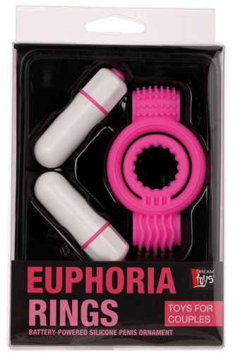 Розовое эрекционное кольцо с 2 виброэлементами NEON EUPHORIA CLITORAL MASSAGE RING фото 2 Розовое эрекционное кольцо с 2 виброэлементами NEON EUPHORIA CLITORAL MASSAGE RING фото 2