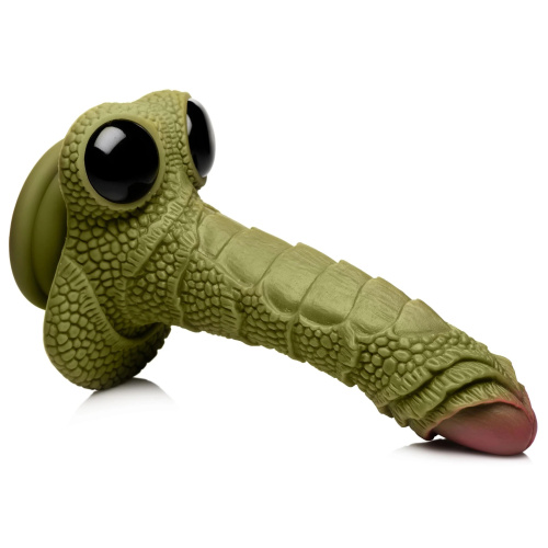 Фантазийный фаллоимитатор Swamp Monster Green Scaly Silicone Dildo - 23,9 см. фото 2
