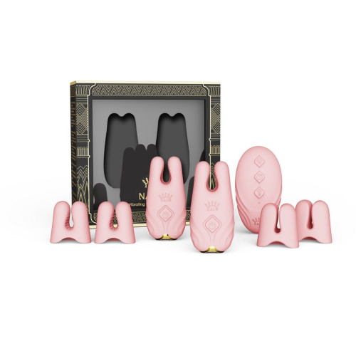 Розовые виброзажимы на соски Nave фото 3