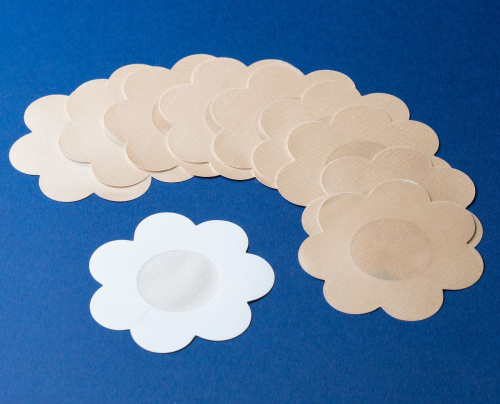 Телесные одноразовые наклейки на соски - 5 шт. фото 2 Телесные одноразовые наклейки на соски - 5 шт. фото 2