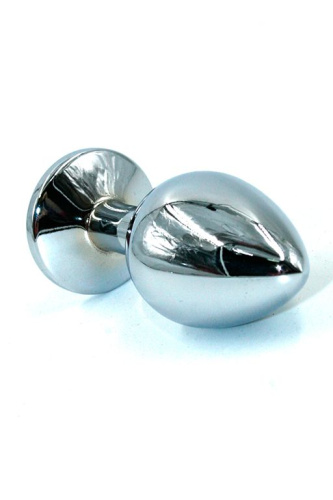 Малая анальная пробка из алюминия с чёрным кристаллом - 7 см. фото 2 Малая анальная пробка из алюминия с чёрным кристаллом - 7 см. фото 2