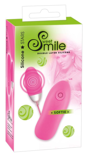 Розовое виброяичко Softie с проводным пультом управления фото 3