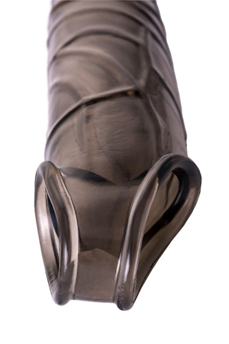 Дымчатая фаллическая насадка с подхватом и закрытой головкой - 16,2 см. фото 3 Дымчатая фаллическая насадка с подхватом и закрытой головкой - 16,2 см. фото 3