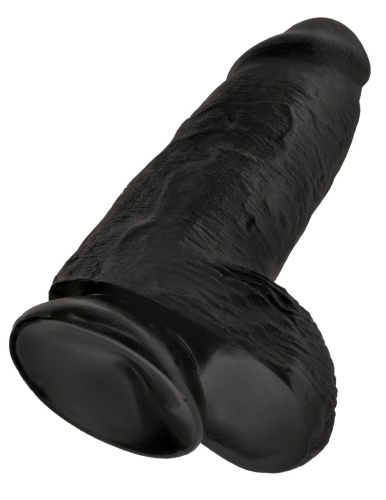 Черный фаллоимитатор на присоске Chubby - 22,9 см. фото 5